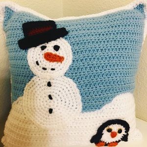 Snowman pillow